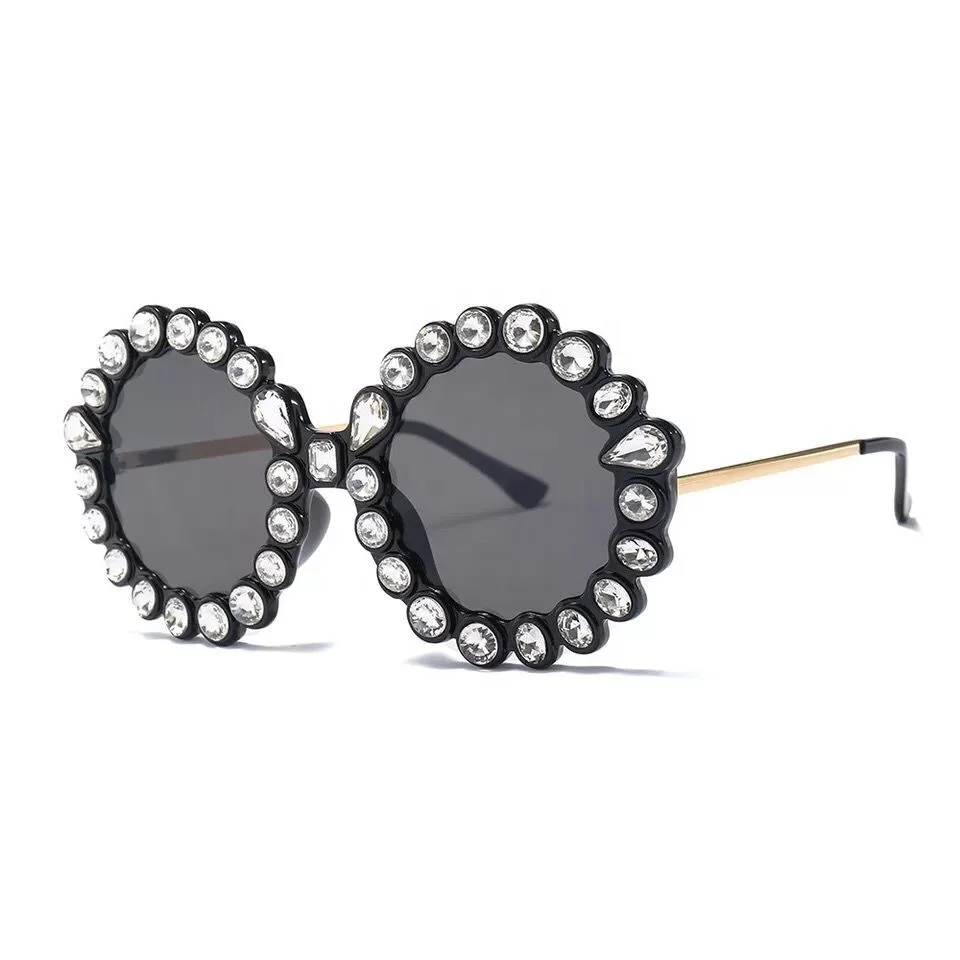 

Fashion Metal Unisex Street Popular Round Cute Frame Sunglasses 2019, Custom colors