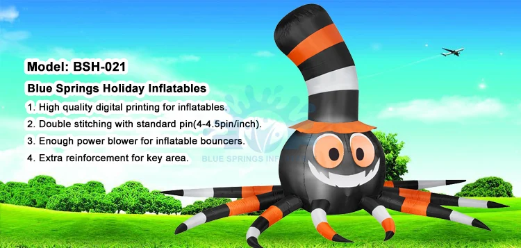 Blue Springs Halloween Cute Inflatable Spider Model for Halloween Decoration.jpg