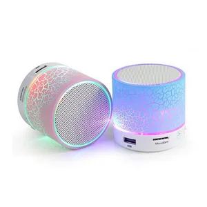 Round Wireless Mini Bluetooth Speaker LED Light