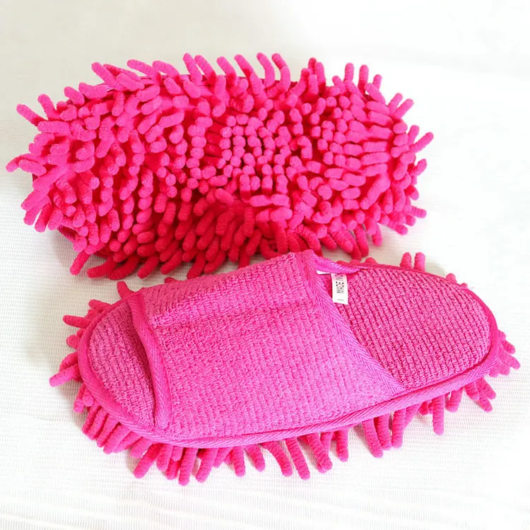 

Multifunctional Chenille Clean mop floor Slippers Lazy Microfiber Chenille Dusting Slipper, Any colors can customised