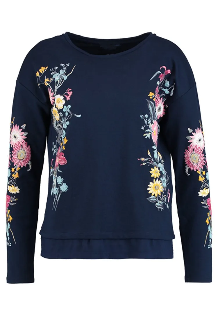 Printed Women Pullover Sweatshirts Ladies 65% Cotton 35% Polyester ...