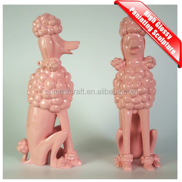 large pink poodle statue