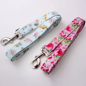 Image of wholesale polyester material sublimation dog leash with pet accessories