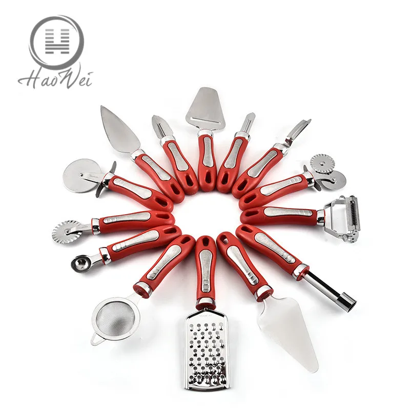 
Amazon hot selling multi use 14 pcs stainless steel bakeware set 