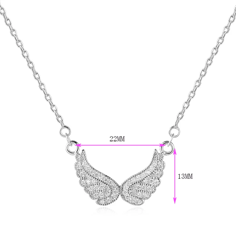 Jewelry Fashion Pure Silver Necklace With Diamond Pure Silver Necklace