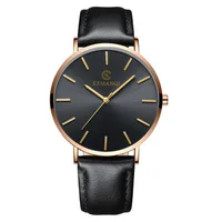 

2018 Best Seller Luxury Ultra-thin Leather Fashion Unisex Water Proof Quartz Wrist Watch
