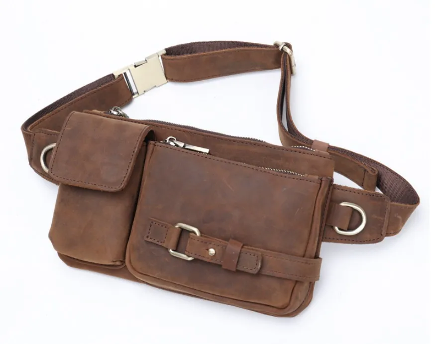 Newest Genuine Leather Waist Bags For Men - Buy Waist Bag For Men