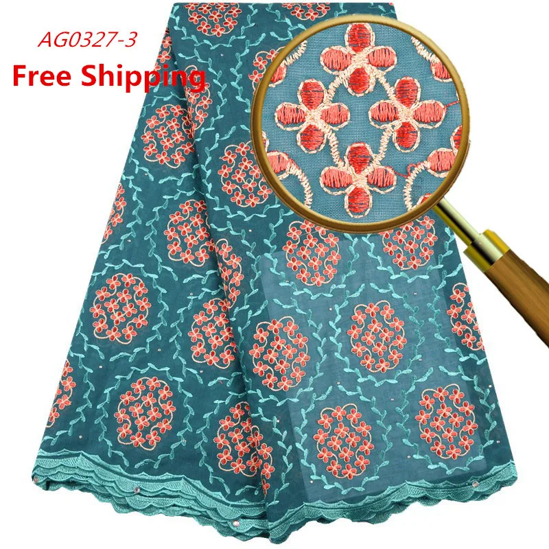 

1551 Free Shipping African Teal Color Swiss Voile Lace Austria Nigerian Lace Fabric 2019 High Quality, Cupion