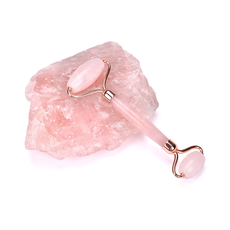 

Natural rose Royal Jade Double Roller Facial Slimming Face Skin Care Roller, Green/rose/black