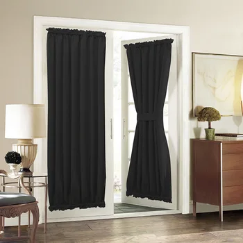 Insulated Blackout Door Window Panel Design Living Room Black