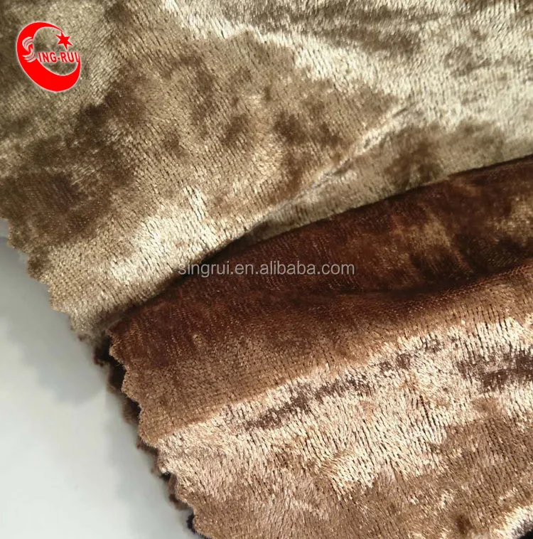 Retro And Nobel Style Upholstery Fabric Crush Silk Velvet Fabric For Sofa