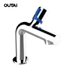 Bend design easy clean bath fitting taps sanitary ware polished chrome basin water faucet