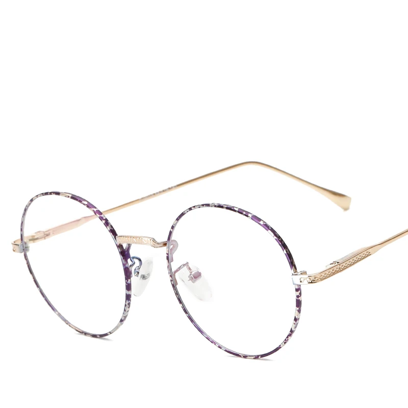

Superhot Vintage Unisex Round Eyeglasses Frame With Clear Lens Women Men Computer Goggles Gold Rims Metal Optic Frames 158401