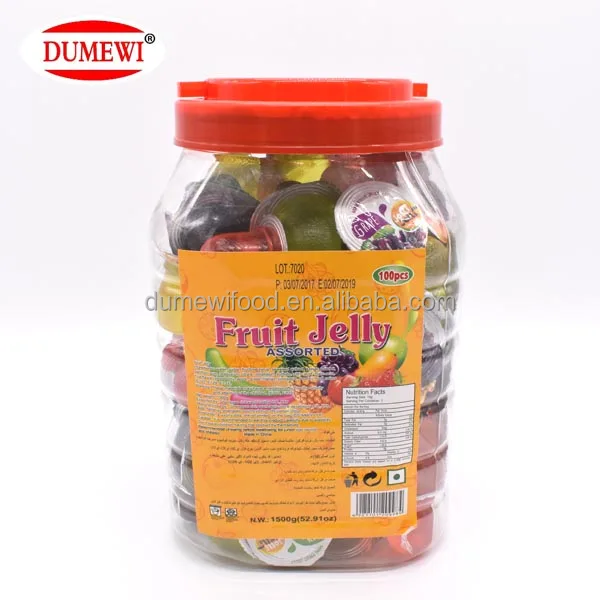
1500G HALAL Freeze Edible Mini Assorted Jelly Cup Candied Fruit Jelly  (60778351274)