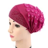 Zakiyyah 2-9 India style Silk Muslim Head cap with diamond decoration crinkle hat