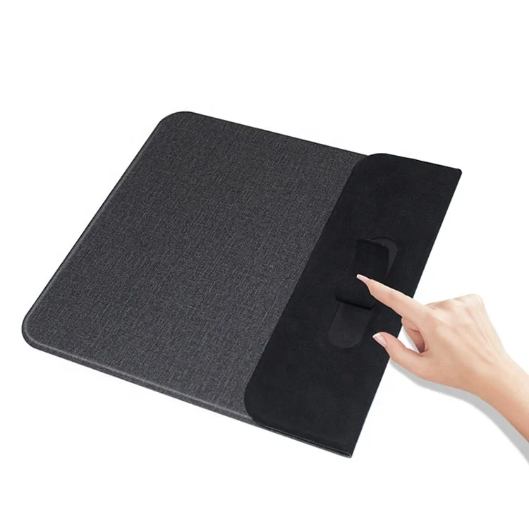 

High quality qi standard wireless charger mat leather charging mouse pad for small devices, All colors is available