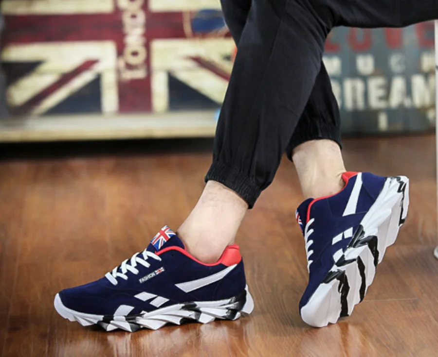 

Running Sneakers Trainers Shoes Men Sport Shoes Breathable Sneakers Boys All Season, Black red blue