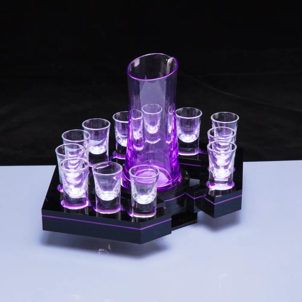 Acrylic Shot Glass Serving Tray With Pitcher Shot Glass Holder Buy Serving Tray Shot Glass