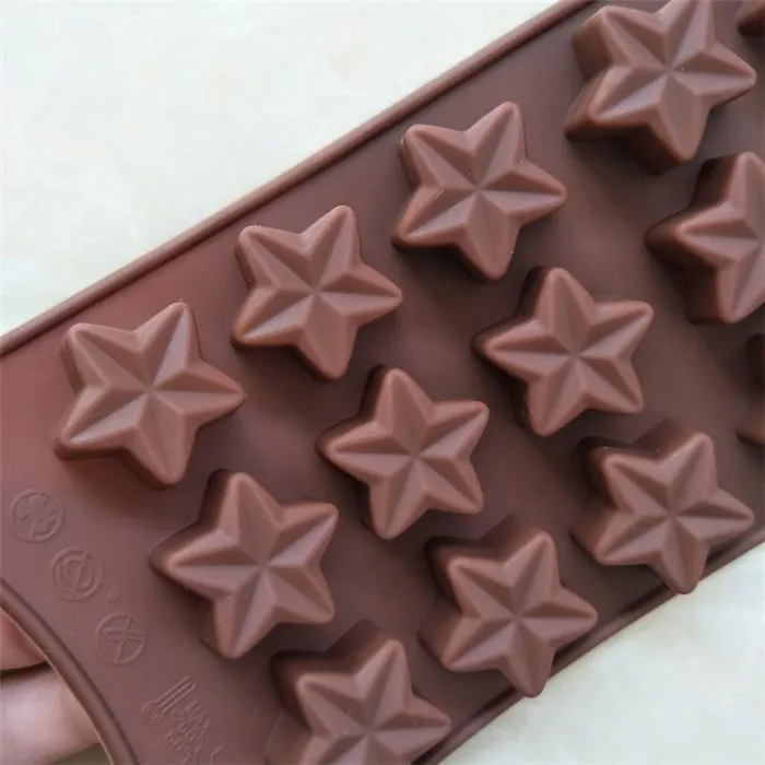 15 Cavity Mini Star Custom Candy Molds Silicone Hard Candy Molds