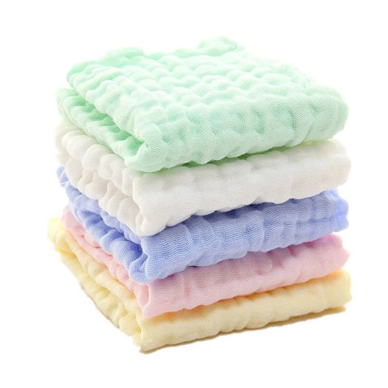 

100% cotton 6 layers muslin soft touch Newborn muslin cloth facial baby muslin washcloths and Towels