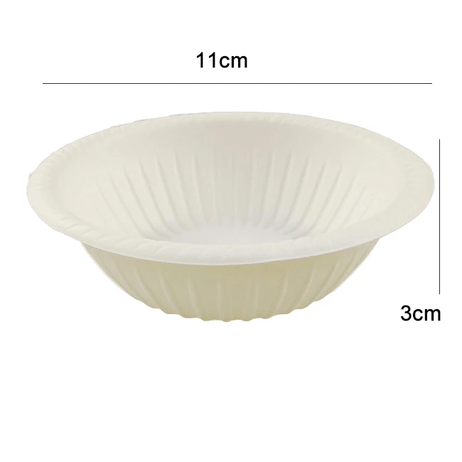 Econewleaf Disposable Ecofriendly 5oz Stripe Salad Bowl Plastic Round