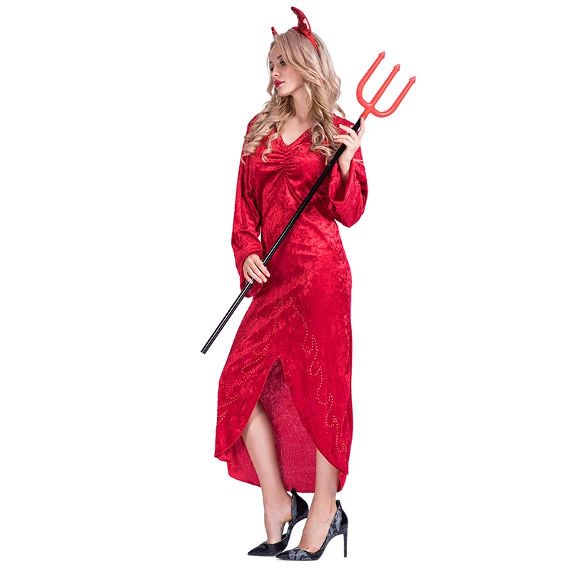 Red Sequin diable cornes-Hen Night Fancy Dress Party Halloween