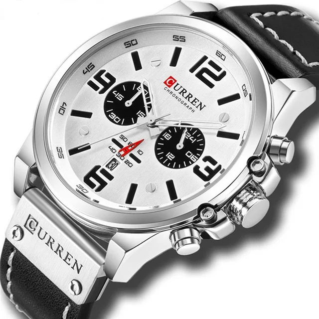 

2019 New CURREN fashion men's watch top brand luxury men military sport watches waterproof quartz wristwatches, 6-color