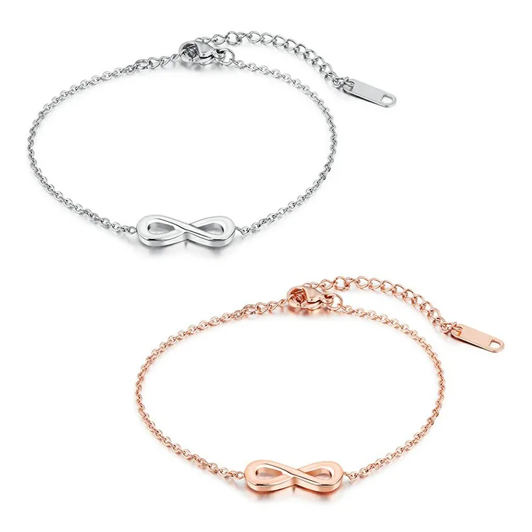 

Marlary Trendy Style Charm Manufacturer Fancy Gold Hand Infinity Bracelet Thin Chain Rose Bracelet, Steel;gold;rose gold and black;etc.