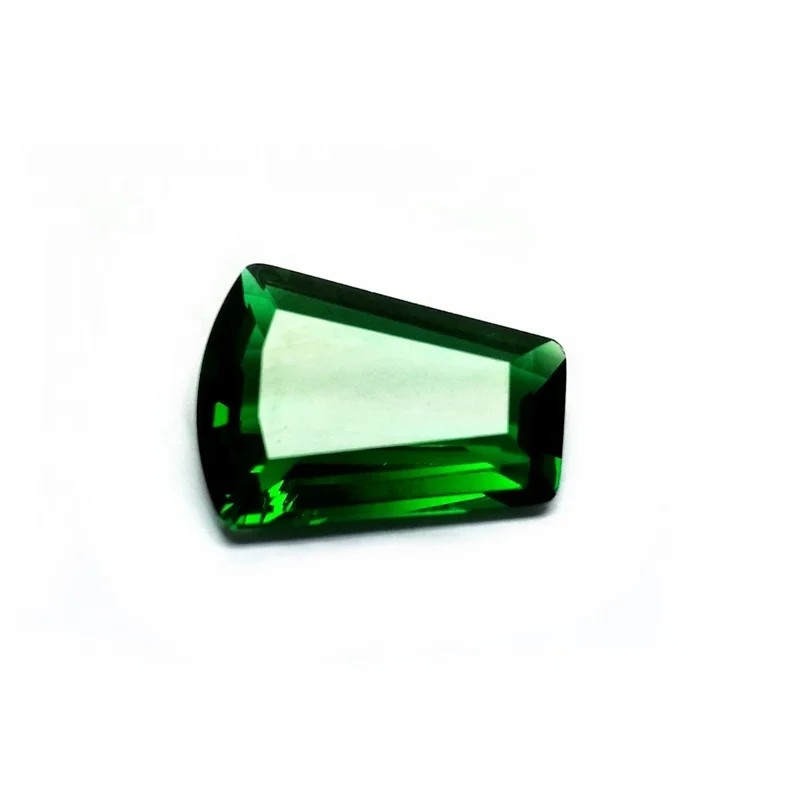 

Redleaf Jewelry loose 16*12*8mm green trapezoid glass gemstones for jewelry making