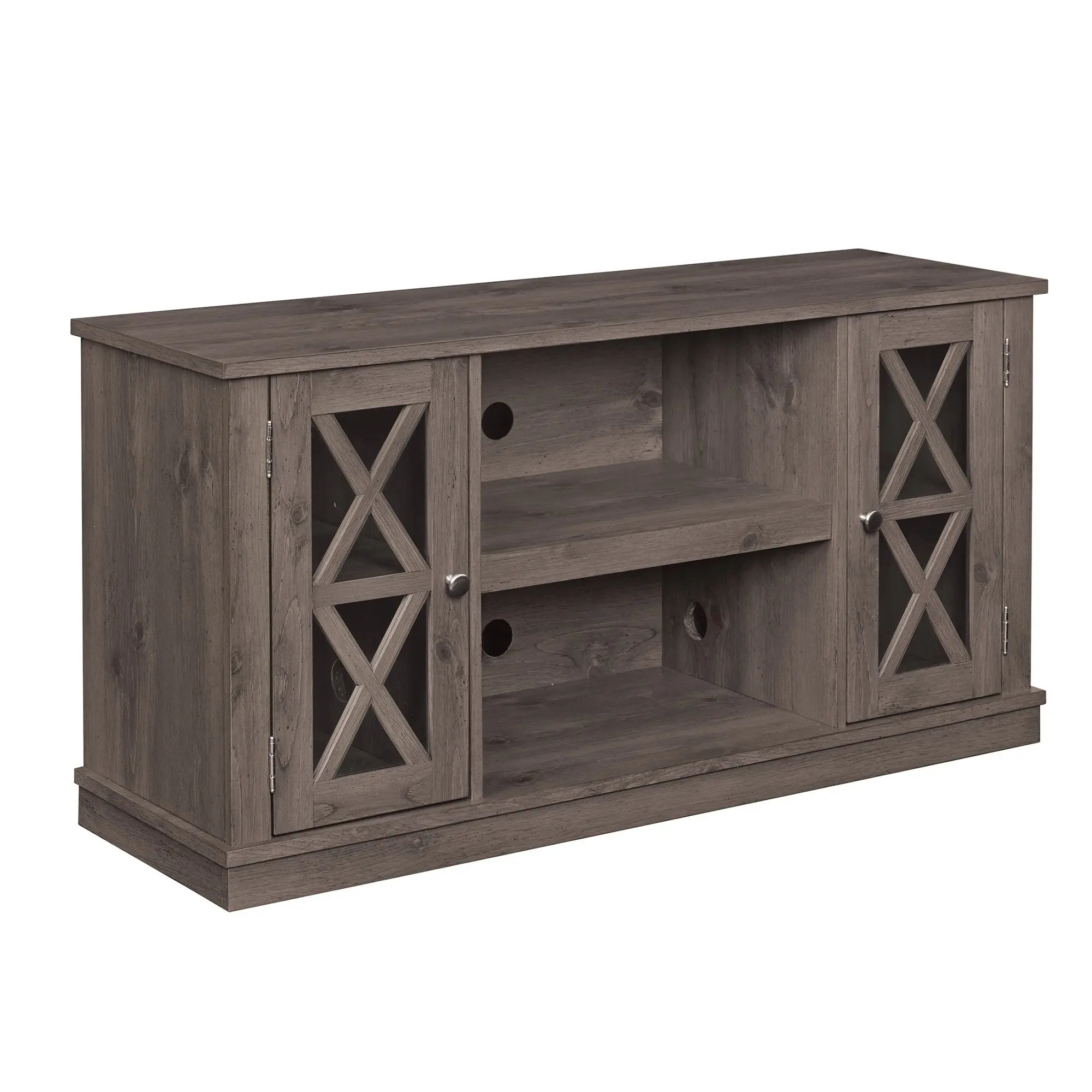 Large Wooden Storage Cabinets Find Get Quotations Spanish Gray Finish Azusa Wooden Tv Stand Accommodates 55 Inches Size With 2 Cabinets And