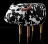 Change shoes stool design interesting cattle sitting stool children leather footrest solid wood cute low stool