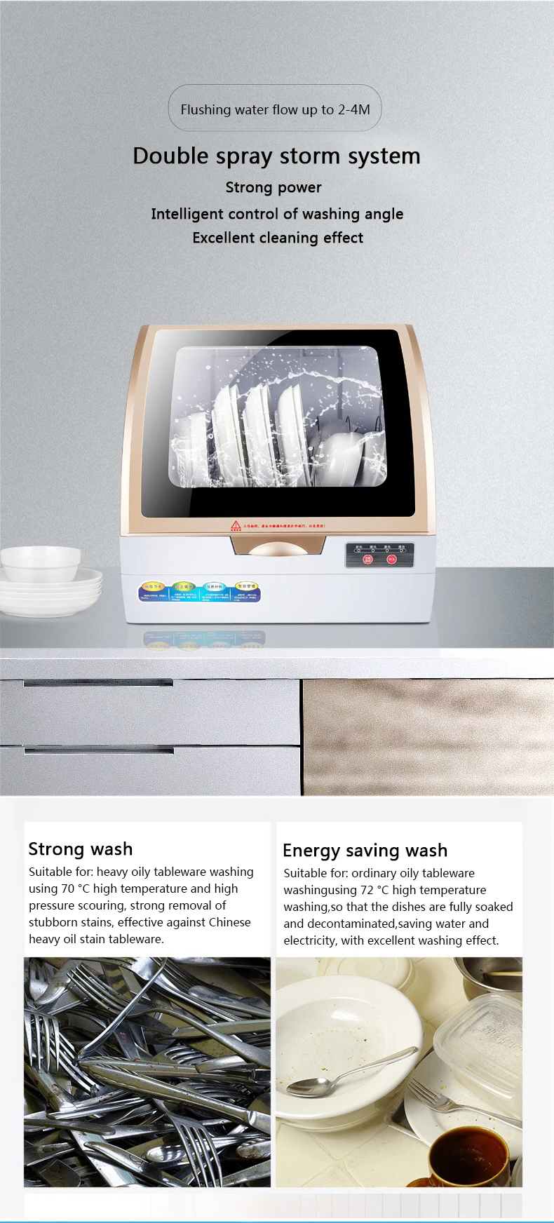 Mini  Desktop Automatic Dishwasher