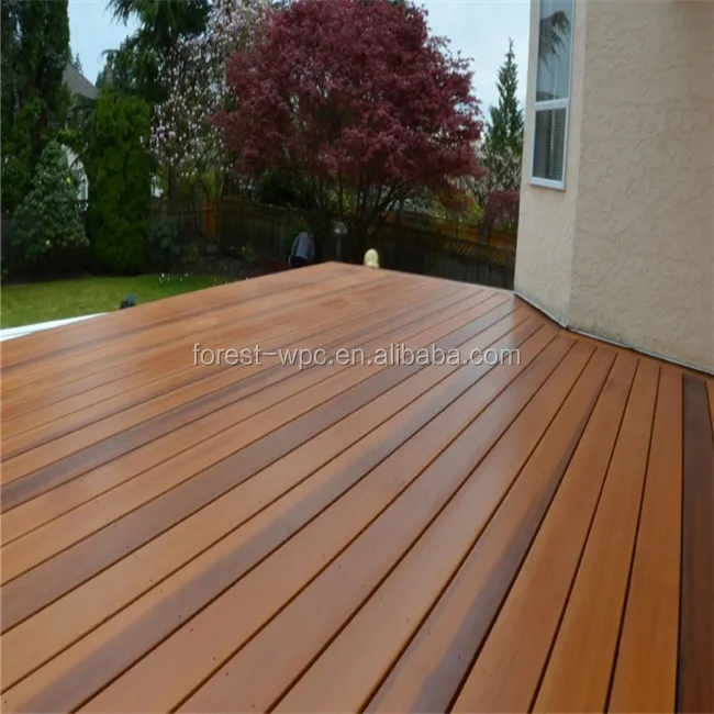 White Antiseptic Wood Plastic Composite Decking Waterproof
