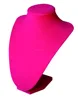 67041 Classical Fuchsia Cloth Necklace Mannequin Display Stand /Jewelry Display Stand 9"