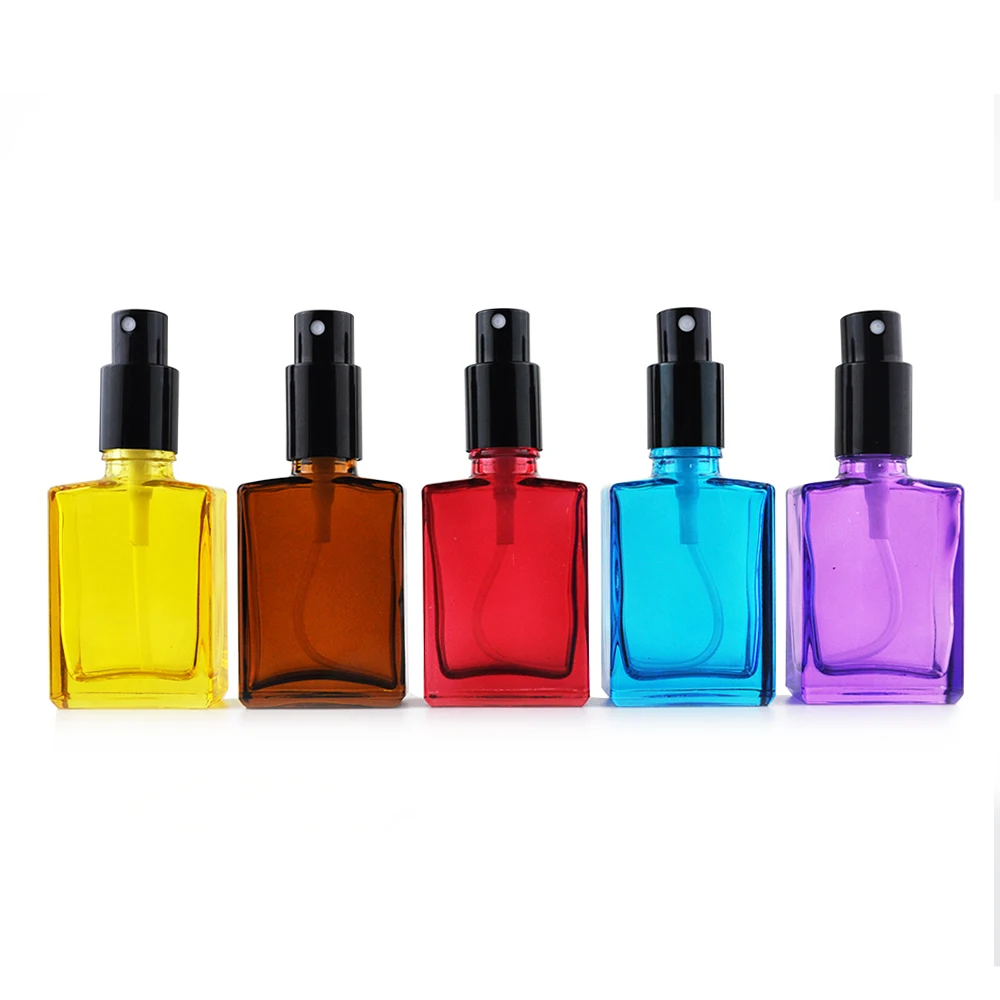 Flat Square Pink Room Spray Glass Bottle For Essential Oil 30ml Buy