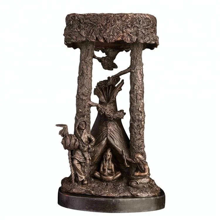 

DS-691 Home Decor accessories Famous Classical Bronze art statue Primitive African tribal life figurines For Collection