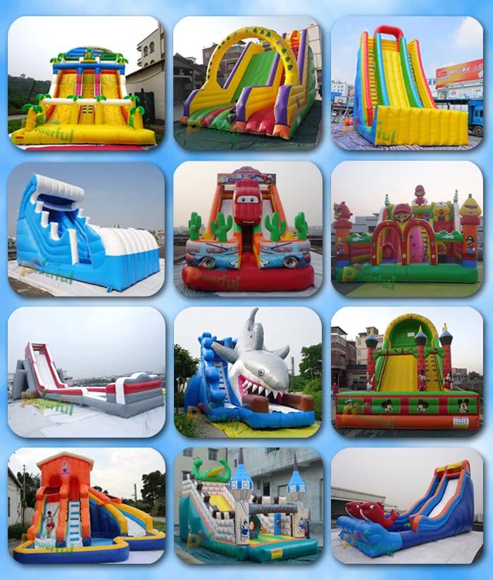 Customized size water park slip n slide inflatable water slide the city