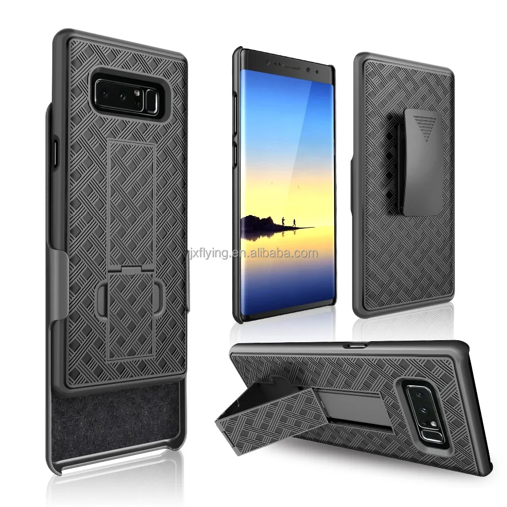 

Plastic hard shell kickstand mobile phone cover for Samsung Galaxy note 8, Black