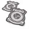 Abnormal Shape Textile Accessories Custom Iron On Glue Backing High School Brand Large Woven Patches for Denim Garments