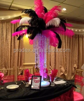 red and black ostrich feathers