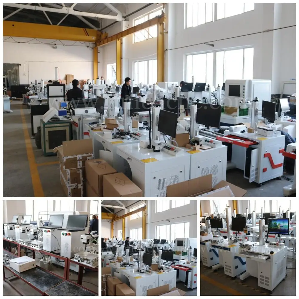 Safe type cover 20w fiber laser marking machine steel aluminum