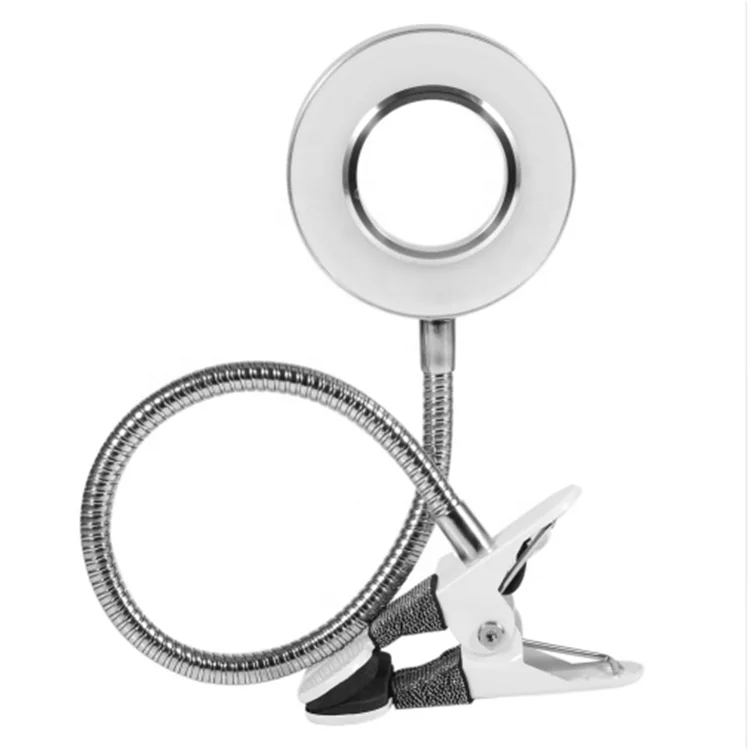 

USB Charging Table Lamp Beauty Permanent Equipment LED Cold Light, Sliver