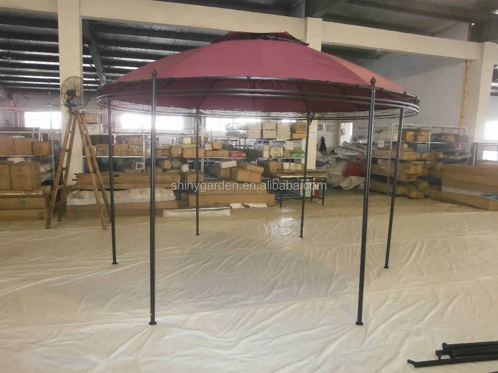 3.5m Hexagonal Dome Roof Steel Deluxe Round Outdoor Patio Canopy Party