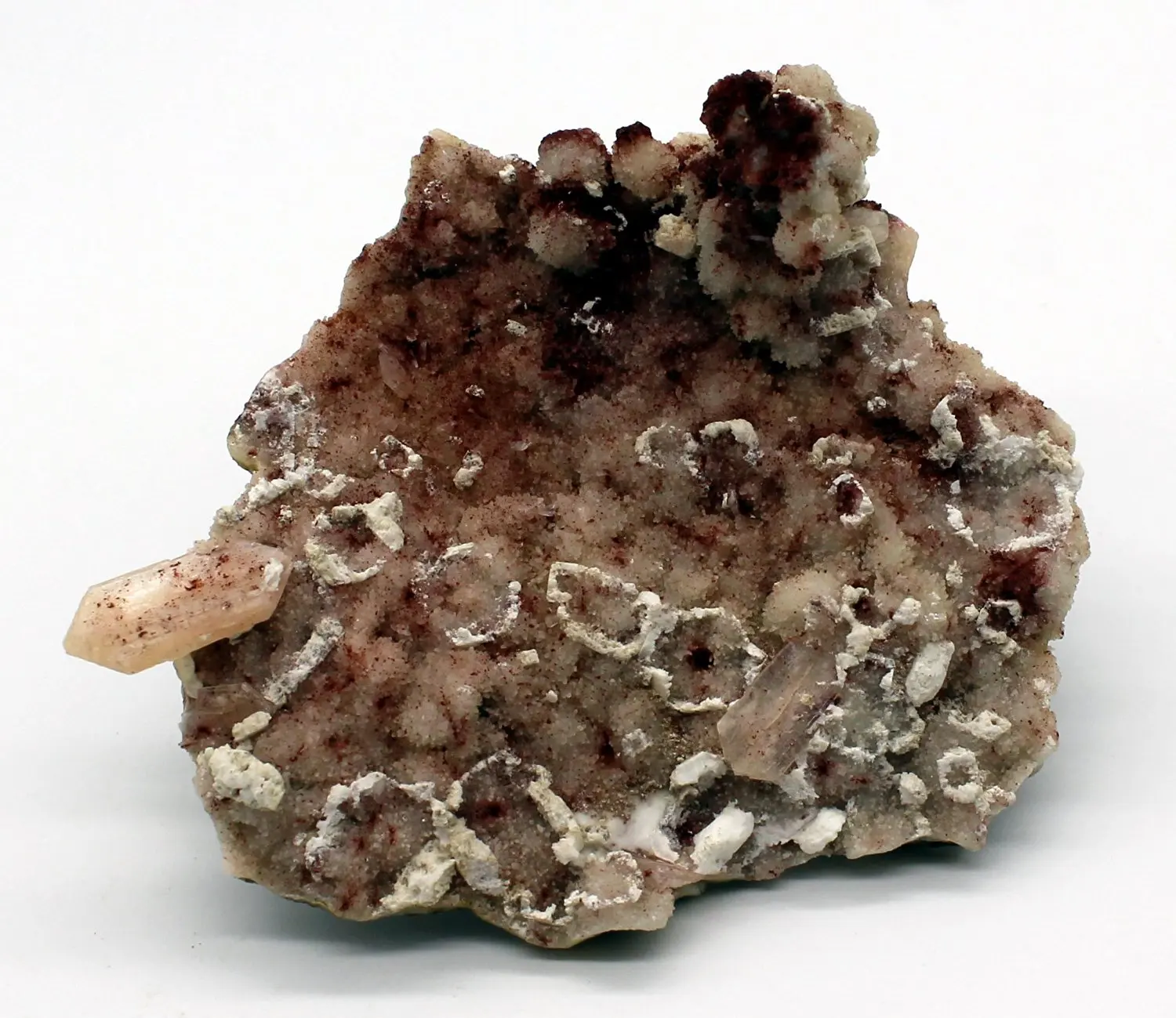 Pink CHALCEDONY, QUARTZ and STILBITE Minerals specimens crystal stone India