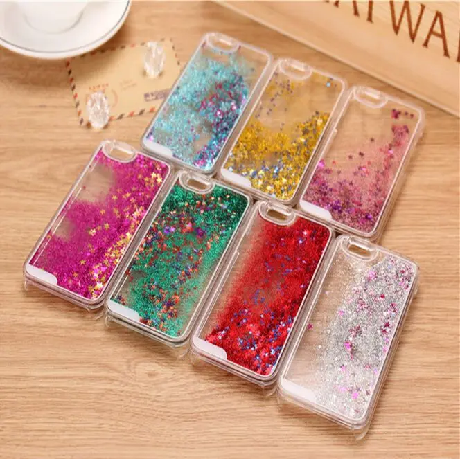 

Glitter Star Liquid Back Case cover for iphone 5 6 7 8 X Fashional Housing for iphone 11 pro max phone cases, As a picture