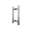 H shape stainless steel interior glass diamond door handle, door knob