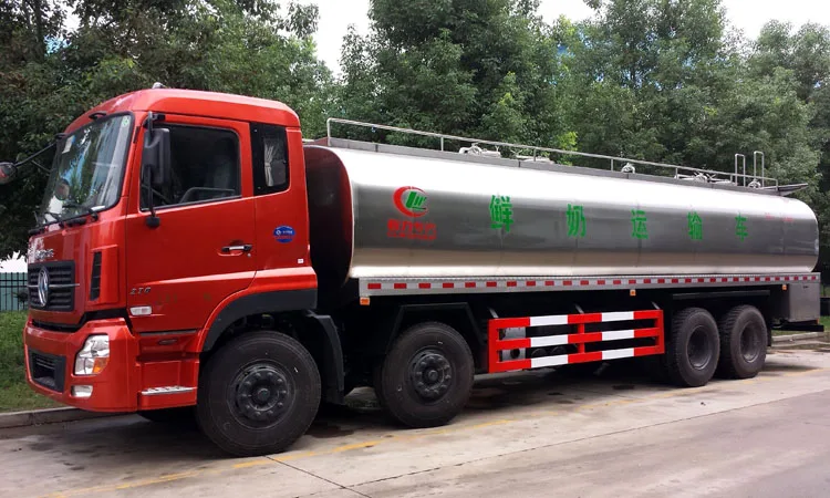 Dongfeng 8x4 25000 Liter Milk Tangki Truk Truk Anti Karat 