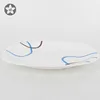 Luxurious opal glass tableware 18pcs leaf shape opal glassware plates sets dinnerware