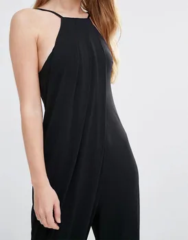 cross front halter jumpsuit