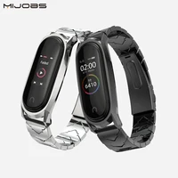 

Mijobs mi band 4 strap miband stainless steel strap mi band 3 Wrist Bracelet Strap